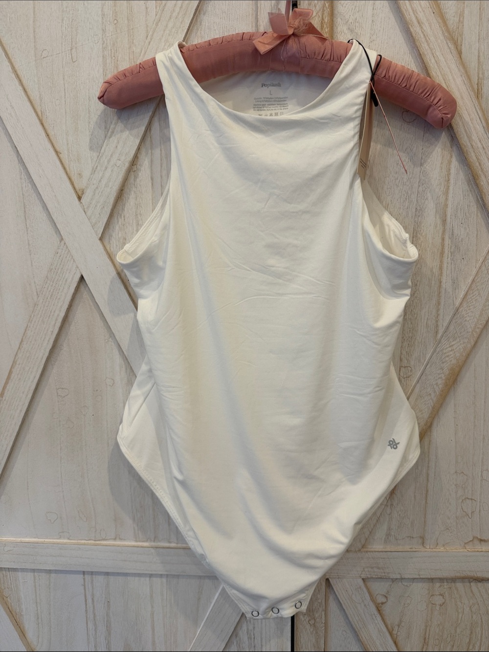 New Women’s White Scoop Neck Tank Bodysuit